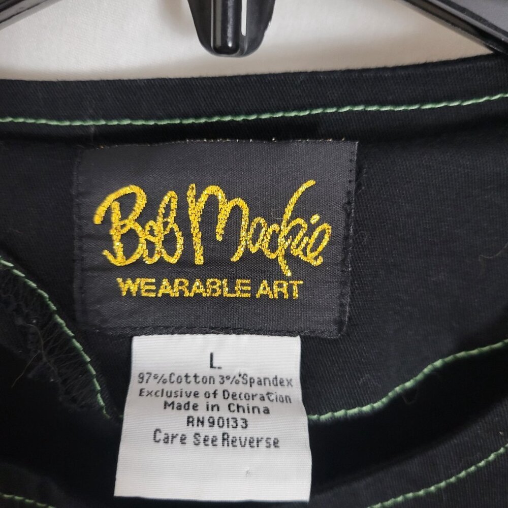 Bob Mackie Wearable Art Blazer Jacket Large Cockatoo bird embroidered Artsy - Picture 11 of 11